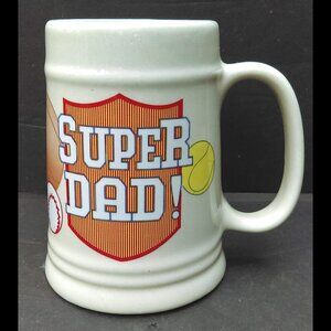 Super Dad Coffee Beer Stein Style Large Tall Mug 16 oz. Father's Day Gift Sports
